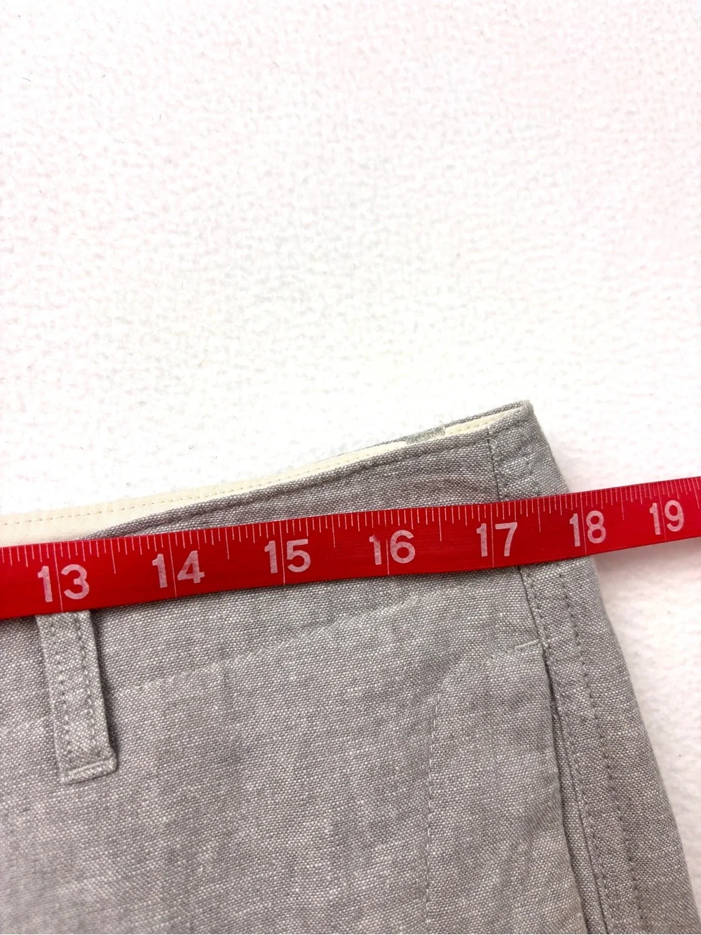 J.Crew Gramercy Linen/Cotton Lightweight Gray Flat Front Chino Short‎ 9